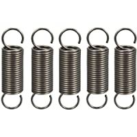 sourcing map 1.0x10x40mm acero inoxidable pequeño gancho doble tensión de resorte 5pcs